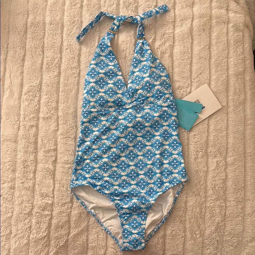 Melissa Odabash Rimini Halterneck One Piece Swimsuit I Size 4 (IT40) I NWT $277 - Picture 5 of 5